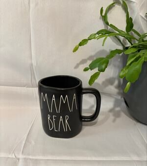 Hard to Find! Rae Dunn Black Mama Bear Mug Artisan Collection by Magenta